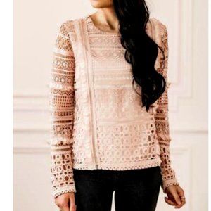 ⭐️ Rachel Parcell Melrose Crochet Lace Blouse EUC